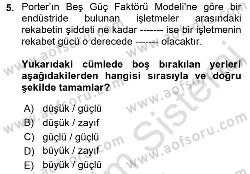 Havaalanı Yönetimi Dersi 2022 - 2023 Yılı (Final) Dönem Sonu Sınav Soruları 5. Soru