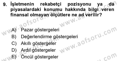 Havaalanı Yönetimi Dersi 2022 - 2023 Yılı (Final) Dönem Sonu Sınav Soruları 9. Soru