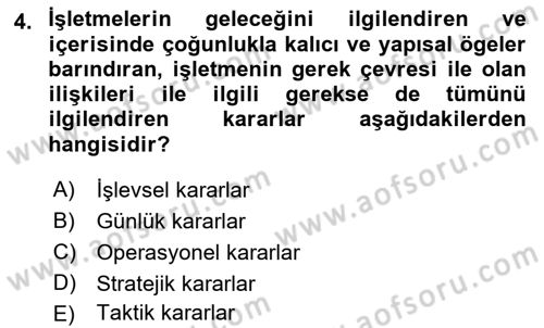 Havaalanı Yönetimi Dersi 2022 - 2023 Yılı Yaz Okulu Sınav Soruları 4. Soru