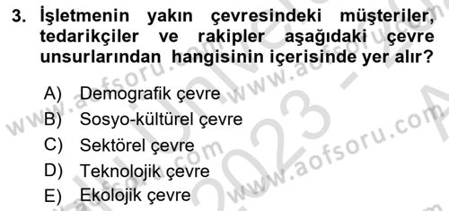 Havaalanı Yönetimi Dersi 2023 - 2024 Yılı (Vize) Ara Sınav Soruları 3. Soru