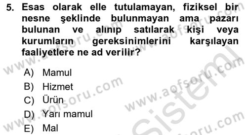 Havaalanı Yönetimi Dersi 2023 - 2024 Yılı (Vize) Ara Sınav Soruları 5. Soru