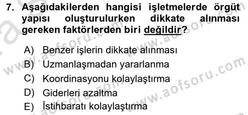 Havaalanı Yönetimi Dersi 2023 - 2024 Yılı (Vize) Ara Sınav Soruları 7. Soru