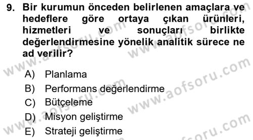 Havaalanı Yönetimi Dersi 2023 - 2024 Yılı (Final) Dönem Sonu Sınav Soruları 9. Soru