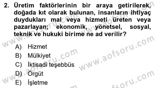Havaalanı Yönetimi Dersi Ara Sınavı Deneme Sınav Soruları 2. Soru
