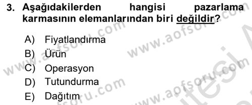 Havaalanı Yönetimi Dersi Ara Sınavı Deneme Sınav Soruları 3. Soru