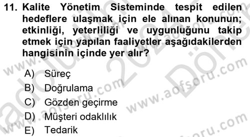 Havaalanı Yönetimi Dersi 2024 - 2025 Yılı (Final) Dönem Sonu Sınav Soruları 11. Soru