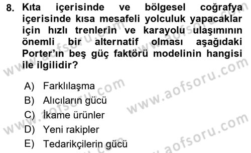 Havaalanı Yönetimi Dersi 2024 - 2025 Yılı (Final) Dönem Sonu Sınav Soruları 8. Soru