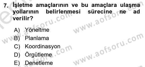 Havaalanı Yönetimi Dersi 2025 - 2026 Yılı (Vize) Ara Sınav Soruları 7. Soru