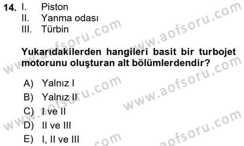 Hava Kargo Ve Tehlikeli Maddeler Dersi 2020 - 2021 Yılı Yaz Okulu Sınav Soruları 14. Soru
