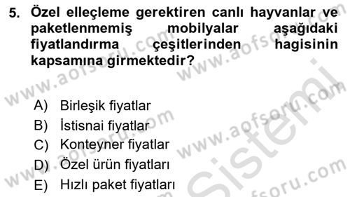 Hava Kargo Ve Tehlikeli Maddeler Dersi 2022 - 2023 Yılı Yaz Okulu Sınav Soruları 5. Soru