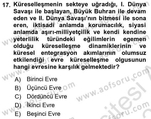 Hava Kargo Ve Tehlikeli Maddeler Dersi 2023 - 2024 Yılı (Vize) Ara Sınav Soruları 17. Soru