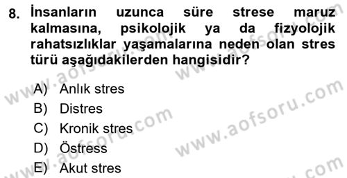 Havacılık Emniyeti Dersi 2018 - 2019 Yılı 3 Ders Sınav Soruları 8. Soru