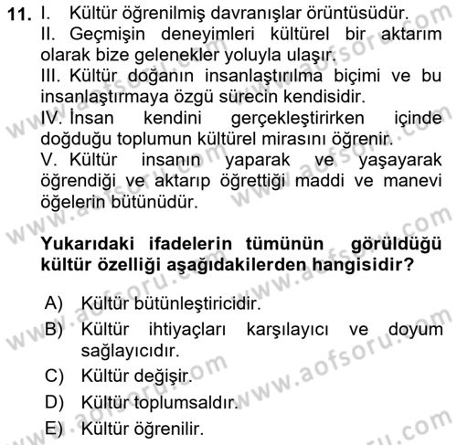 Havacılık Emniyeti Dersi Ara Sınavı Deneme Sınav Soruları 11. Soru