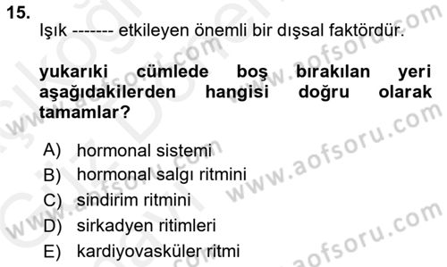 Havacılık Emniyeti Dersi 2018 - 2019 Yılı (Vize) Ara Sınavı 15. Soru