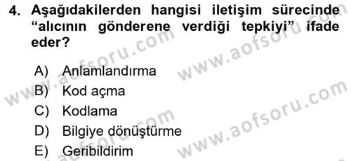 Havacılık Emniyeti Dersi 2018 - 2019 Yılı (Final) Dönem Sonu Sınav Soruları 4. Soru