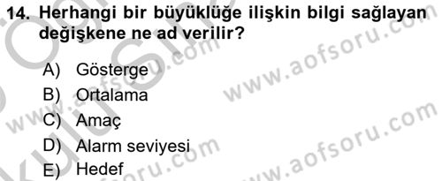 Havacılık Emniyeti Dersi 2018 - 2019 Yılı Yaz Okulu Sınavı 14. Soru