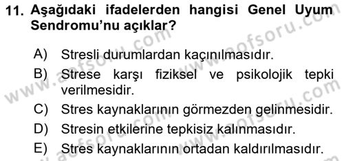 Havacılık Emniyeti Dersi Ara Sınavı Deneme Sınav Soruları 11. Soru