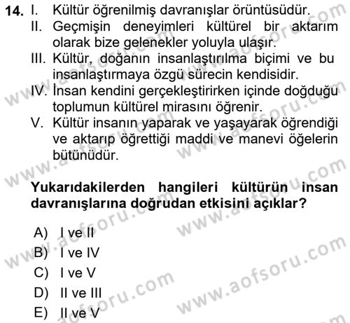 Havacılık Emniyeti Dersi 2021 - 2022 Yılı (Vize) Ara Sınav Soruları 14. Soru
