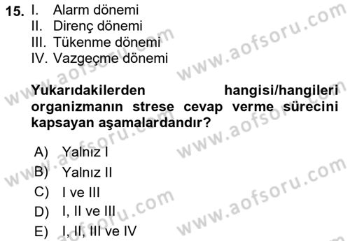 Havacılık Emniyeti Dersi 2021 - 2022 Yılı (Vize) Ara Sınav Soruları 15. Soru
