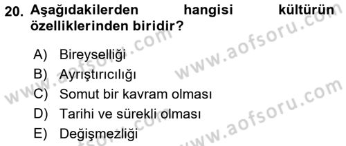 Havacılık Emniyeti Dersi 2021 - 2022 Yılı (Vize) Ara Sınav Soruları 20. Soru