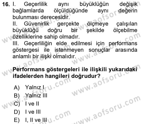 Havacılık Emniyeti Dersi 2021 - 2022 Yılı (Final) Dönem Sonu Sınav Soruları 16. Soru