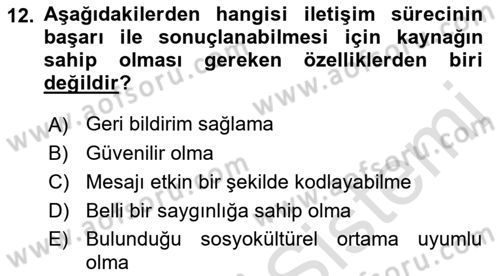 Havacılık Emniyeti Dersi 2021 - 2022 Yılı Yaz Okulu Sınav Soruları 12. Soru