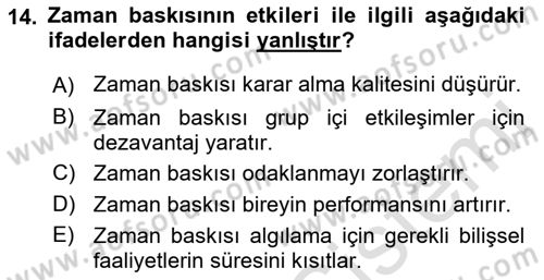Havacılık Emniyeti Dersi 2022 - 2023 Yılı (Vize) Ara Sınav Soruları 14. Soru