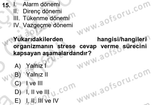 Havacılık Emniyeti Dersi 2022 - 2023 Yılı (Vize) Ara Sınav Soruları 15. Soru