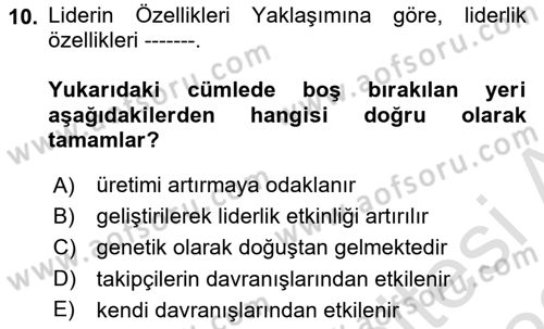Havacılık Emniyeti Dersi 2022 - 2023 Yılı (Final) Dönem Sonu Sınav Soruları 10. Soru