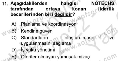 Havacılık Emniyeti Dersi 2022 - 2023 Yılı Yaz Okulu Sınav Soruları 11. Soru
