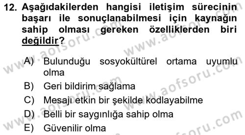 Havacılık Emniyeti Dersi 2022 - 2023 Yılı Yaz Okulu Sınav Soruları 12. Soru