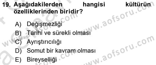 Havacılık Emniyeti Dersi Ara Sınavı Deneme Sınav Soruları 19. Soru