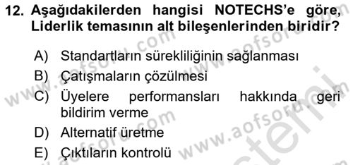 Havacılık Emniyeti Dersi 2023 - 2024 Yılı Yaz Okulu Sınav Soruları 12. Soru