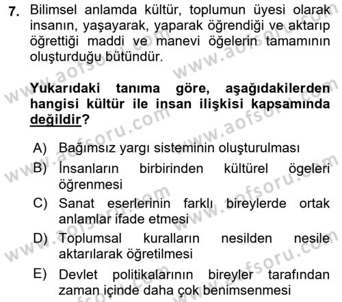 Havacılık Emniyeti Dersi 2023 - 2024 Yılı Yaz Okulu Sınav Soruları 7. Soru