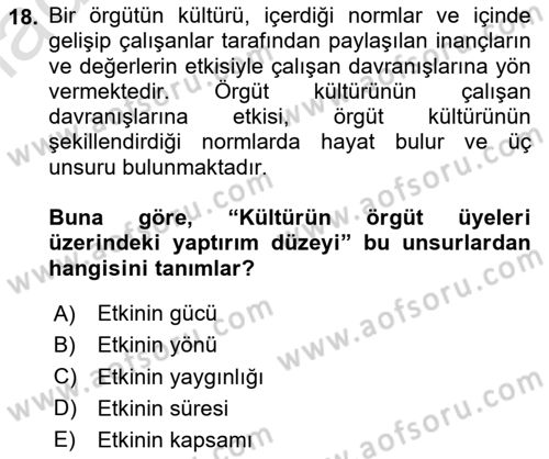 Havacılık Emniyeti Dersi Ara Sınavı Deneme Sınav Soruları 18. Soru