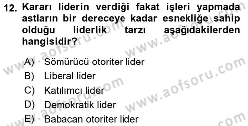 Havacılık Emniyeti Dersi 2024 - 2025 Yılı (Final) Dönem Sonu Sınav Soruları 12. Soru