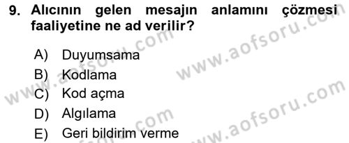 Havacılık Emniyeti Dersi 2024 - 2025 Yılı (Final) Dönem Sonu Sınav Soruları 9. Soru