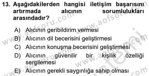 Havacılık Emniyeti Dersi 2024 - 2025 Yılı Yaz Okulu Sınav Soruları 13. Soru