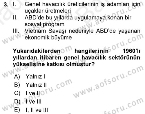 Genel Havacılık Dersi 2018 - 2019 Yılı (Vize) Ara Sınav Soruları 3. Soru