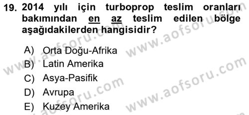 Genel Havacılık Dersi 2018 - 2019 Yılı 3 Ders Sınav Soruları 19. Soru