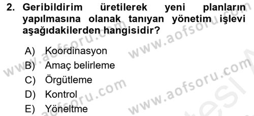Havayolu İşletmelerinde Operasyonel Planlama Dersi 2018 - 2019 Yılı (Vize) Ara Sınav Soruları 2. Soru