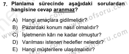 Havayolu İşletmelerinde Operasyonel Planlama Dersi 2018 - 2019 Yılı (Vize) Ara Sınav Soruları 7. Soru