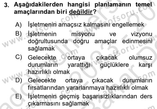 Havayolu İşletmelerinde Operasyonel Planlama Dersi 2023 - 2024 Yılı (Vize) Ara Sınav Soruları 3. Soru