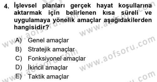 Havayolu İşletmelerinde Operasyonel Planlama Dersi 2023 - 2024 Yılı (Final) Dönem Sonu Sınav Soruları 4. Soru
