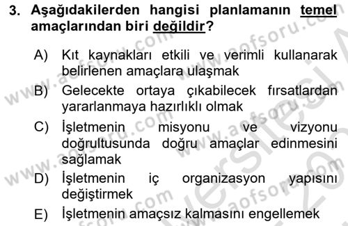 Havayolu İşletmelerinde Operasyonel Planlama Dersi 2024 - 2025 Yılı (Vize) Ara Sınav Soruları 3. Soru