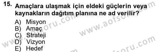 Halkla İlişkiler Dersi 2012 - 2013 Yılı (Vize) Ara Sınav Soruları 15. Soru