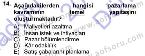 Halkla İlişkiler Dersi 2012 - 2013 Yılı (Final) Dönem Sonu Sınav Soruları 14. Soru