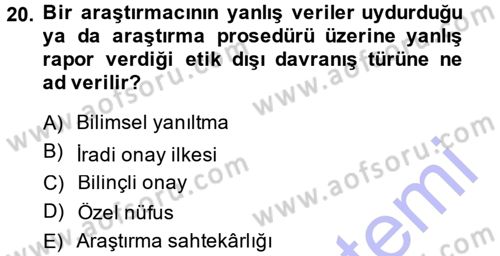 Halkla İlişkiler Dersi 2013 - 2014 Yılı (Final) Dönem Sonu Sınav Soruları 20. Soru