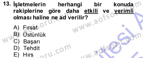 Halkla İlişkiler Dersi 2014 - 2015 Yılı (Vize) Ara Sınav Soruları 13. Soru