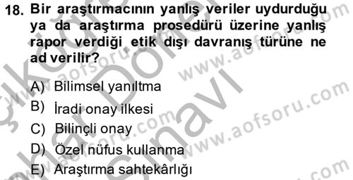 Halkla İlişkiler Dersi 2014 - 2015 Yılı (Final) Dönem Sonu Sınav Soruları 18. Soru